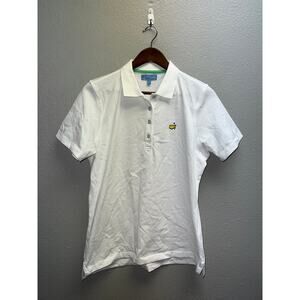 Augusta Golf Polo Shirt Magnolia Lane Collection Golfing White Tee Large